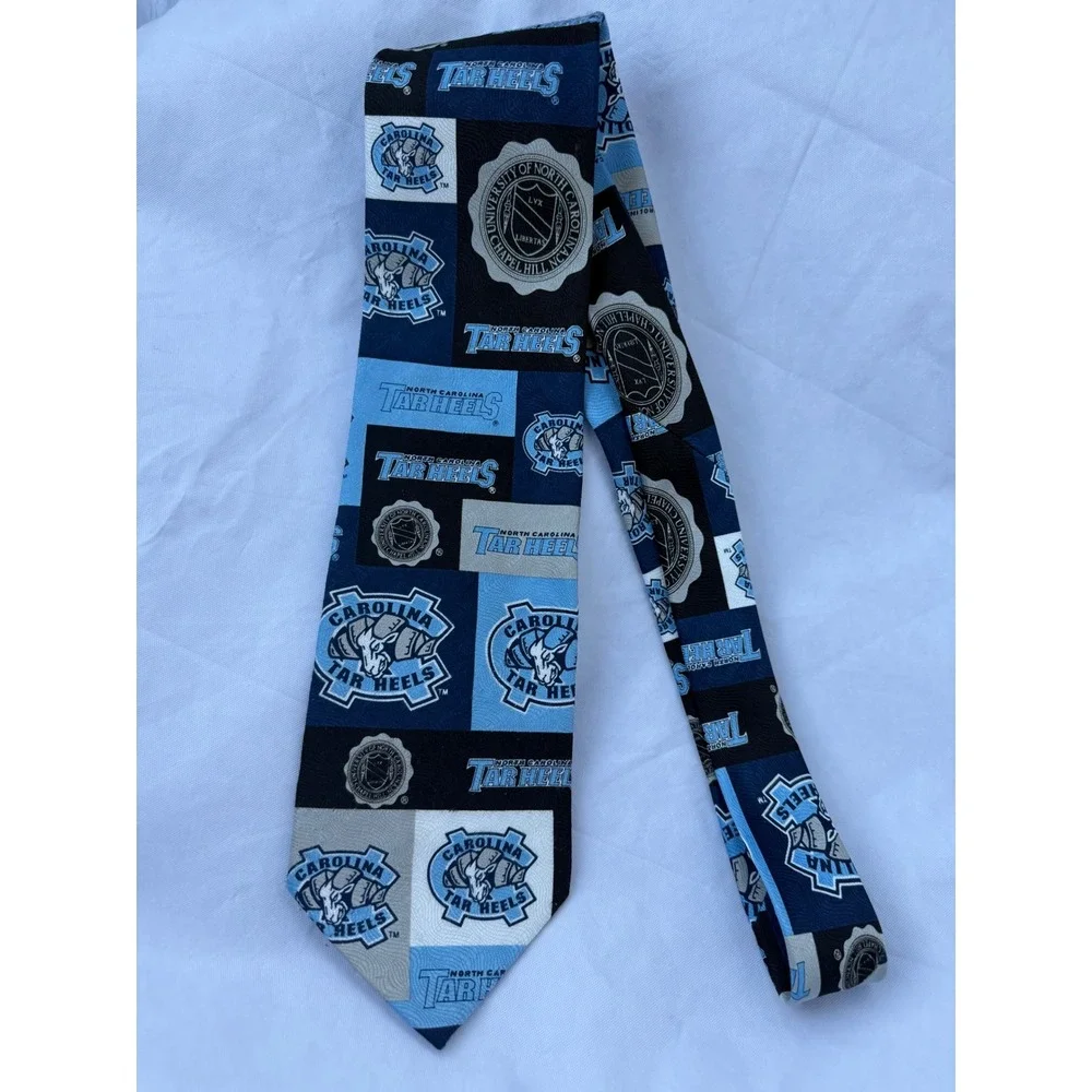 Ralph Marlin North Carolina Tar Heels UNC NCAA Mens Necktie Blue Patchwork 2003